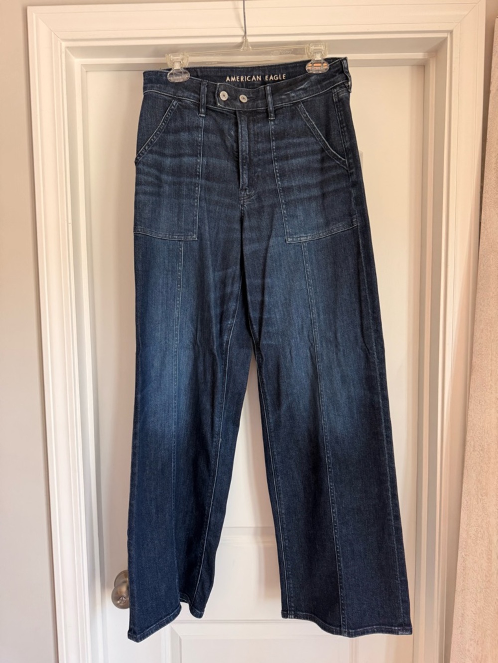 American Eagle Outfitters Indigo High-Rise Wide Leg Jeans